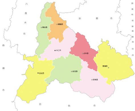 黔西南州行政区划地图：黔西南州辖2个县级市、6个县分别是哪些？