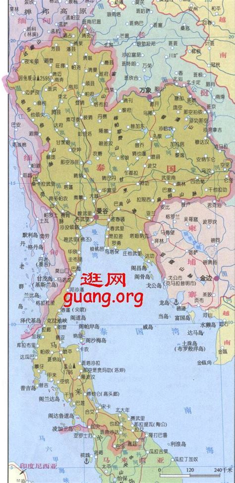 高清泰国地形图_世界地图_初高中地理网