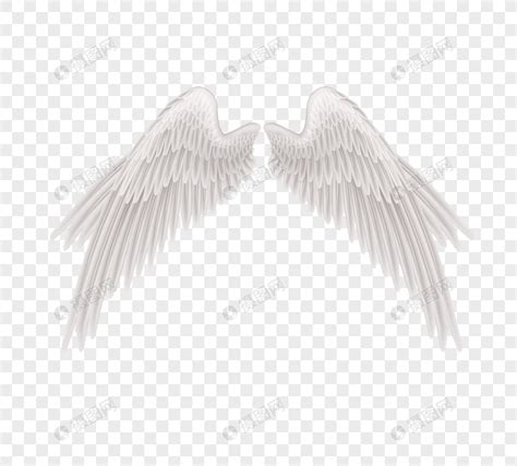 白色天使翅膀翼羽元素素材下载-正版素材401810145-摄图网