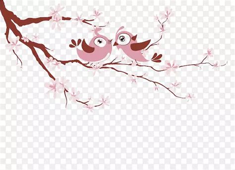 红颜的爱情鸟结婚邀请结婚-树枝上的几只鸟PNG图片素材下载_图片编号250566-PNG素材网