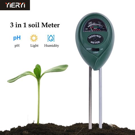 厂家现货绿色圆头三合一土壤测试仪土壤湿度计测量 ph值 光照-阿里巴巴