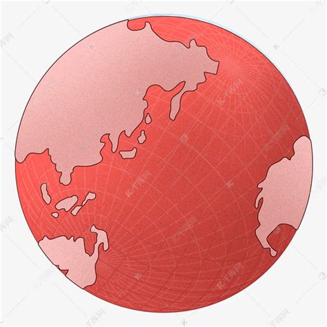 红色地球圆球素材图片免费下载-千库网