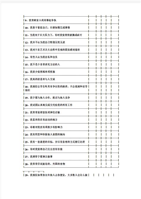 中文形容词大五人格量表(简式版)_文档之家