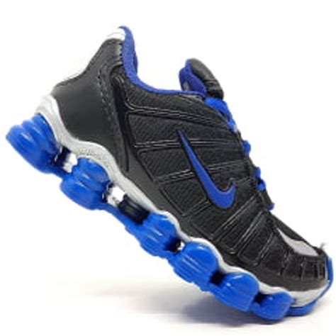 Tênis Infantil Nike Shox Tlx 12 Molas Preto e Azul | Calçado Infantil ...