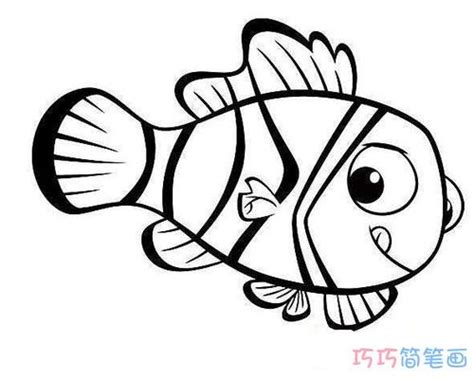 小丑鱼简笔画 小丑鱼简笔画带颜色 - 第 3 - 水彩迷