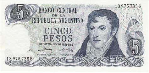 阿根廷 5比索 1983（签名2）-世界钱币收藏网|外国纸币收藏网|文交所免费开户（目前国内专业、全面的钱币收藏网站）