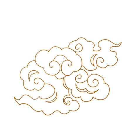 卡通手绘-红色中国风祥云底纹装饰-好图网