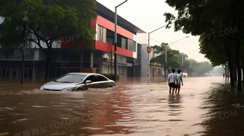 被洪水淹没的道路高清图片下载_红动中国