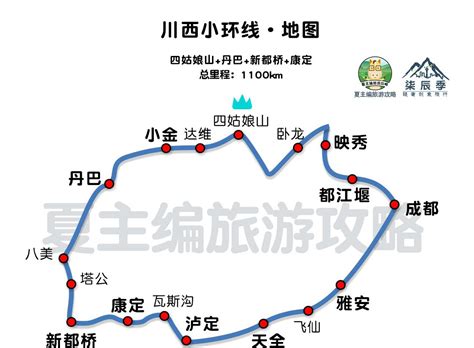 川西小环线地图图片