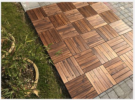 防腐木地板户外露台阳台地板地面铺设碳化木板材室外庭院diy拼接-阿里巴巴