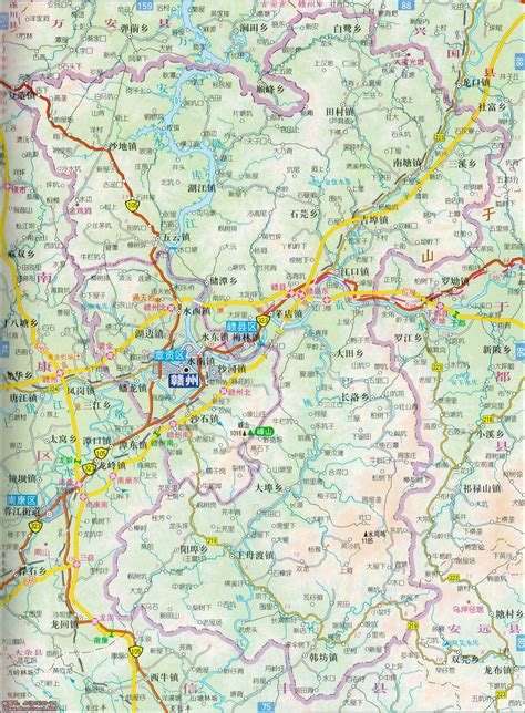 赣州区域地图,赣州各区划分图,赣州市五区划分图_大山谷图库