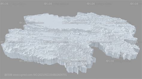 青海地形地势地貌3D模型地图_其他场景模型下载-摩尔网CGMOL