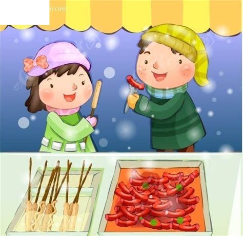 兒童吃烤肠AI素材免费下载_红动中国