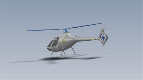 小型私人直升机solidworks图纸模型_飞机模型下载-摩尔网CGMOL