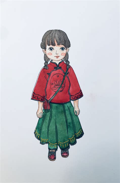 国风小女孩|插画|儿童插画|姬贺 - 原创作品 - 站酷 (ZCOOL)