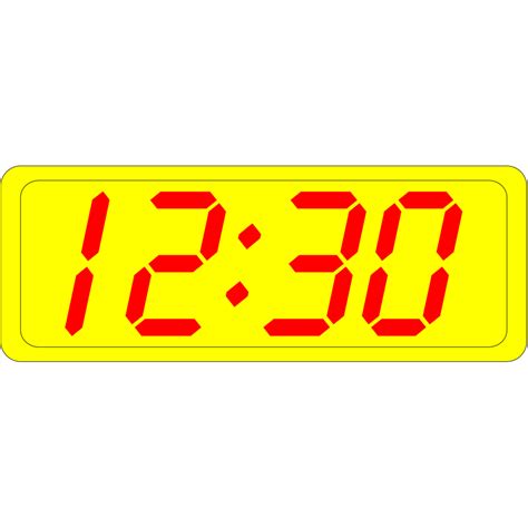 Digital Clock 12:30 PNG, SVG Clip art for Web - Download Clip Art, PNG ...