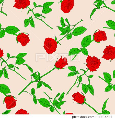 Seamless background with roses - Stock Illustration [4405211] - PIXTA