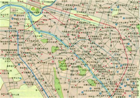韩国光州地图中文版_韩国地图_初高中地理网