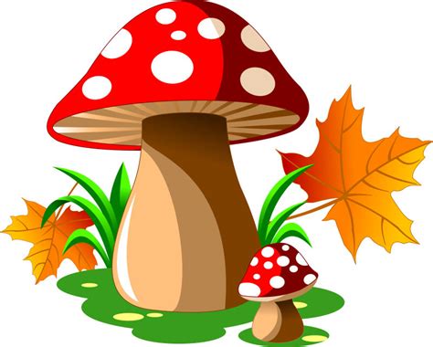 矢量的卡通蘑菇图片-卡通的红蘑菇矢量插图素材-高清图片-摄影照片-寻图免费打包下载