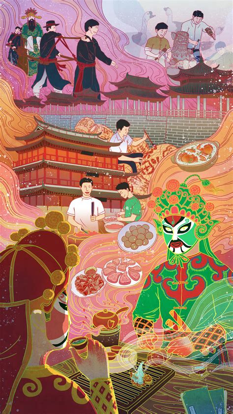 中国传统节日插画创作设计|插画|绘本|阿鬼君 - 原创作品 - 站酷 (ZCOOL)