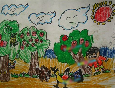 秋天的儿童画_儿童画_亲子图库_太平洋亲子网