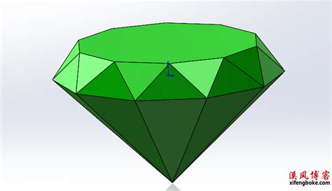 SolidWorks经典建模之钻石模型的绘制，常规曲面操作练习 - SolidWorks练习题 - 溪风博客SolidWorks自学网站