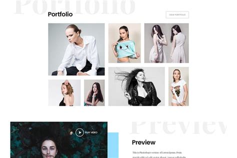 模特经纪公司网站设计PSD模板 Model Agency – Creative Photoshop Template - 16图库素材网