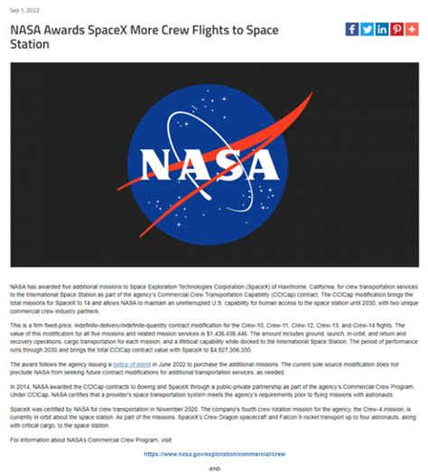 马斯克狂喜！SpaceX拿下NASA 96亿元大单_TMT观察网