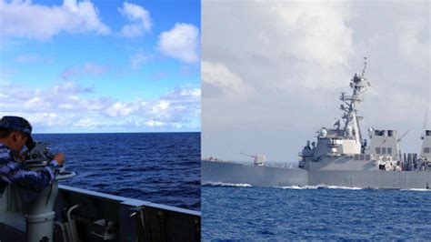 美军舰今日非法闯入中国西沙领海 我军舰监视驱离照片曝光！_腾讯视频