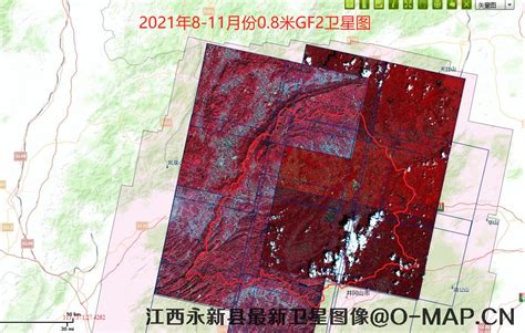 江西省2021卫星影像 - 吉安市永新县最新卫星图