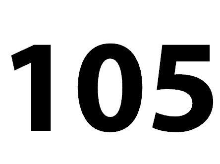Large 105 Number Image
