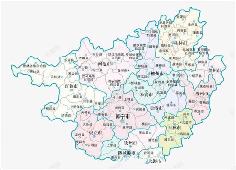 广西行政区划地图图片 广西行政区划地图图片