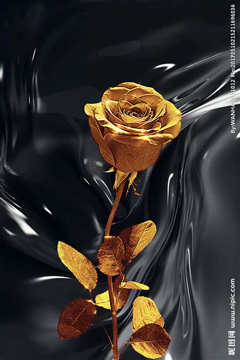 金色玫瑰花设计图__PSD分层素材_PSD分层素材_设计图库_昵图网nipic.com