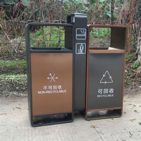 户外垃圾桶不锈钢室外分类垃圾箱双桶果皮箱创意大号不生锈-阿里巴巴