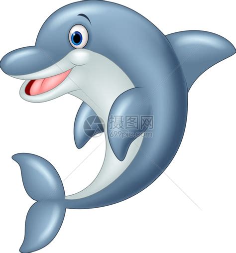 可爱海豚漫画插画图片下载-正版图片303772958-摄图网