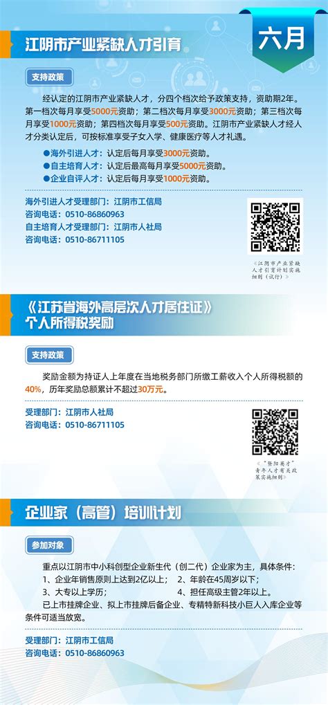 江阴市高层次人才“一站式”服务平台 － 2022年江阴市人才项目申报月历
