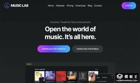音乐网站模板_素材中国sccnn.com
