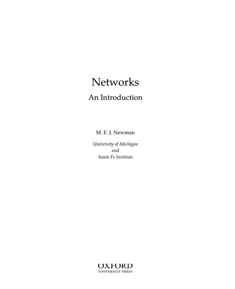 《网络导论》Networks An Introduction_文库-报告厅