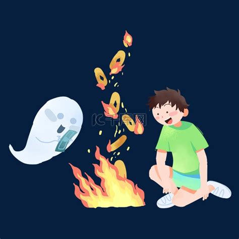 烧纸钱图片