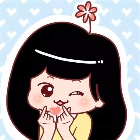 非主流比心女孩头像动漫