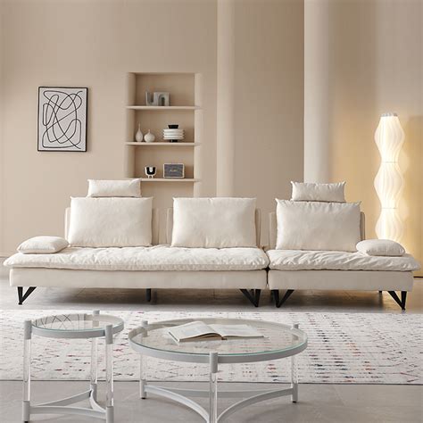 科技布艺沙发大小户型现代简约家用乳胶布沙发客厅组合家具可拆洗-淘宝网