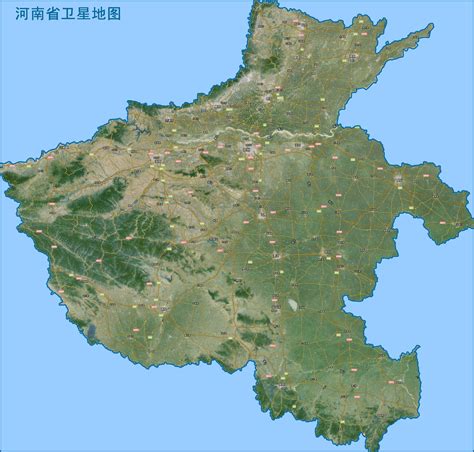 河南卫星地图_河南地图_初高中地理网