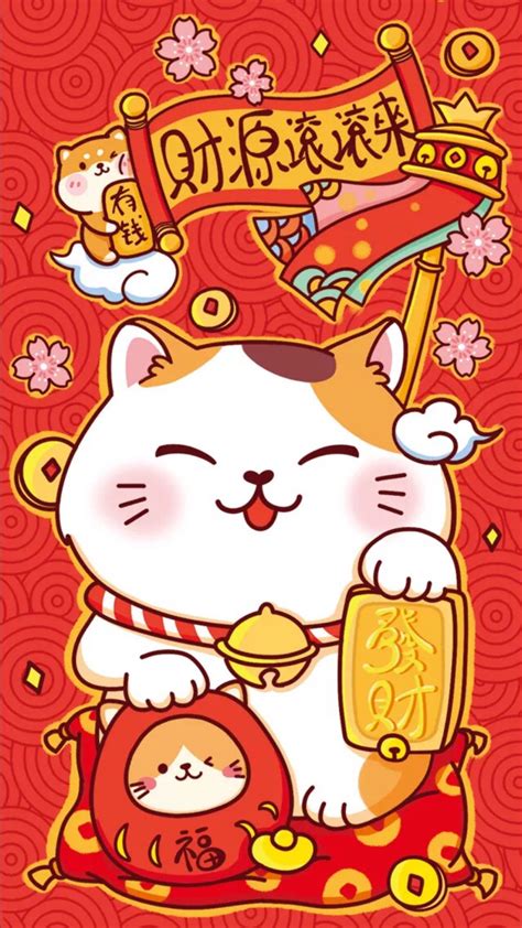 招财猫 招财狗 简单 软萌 卡通 可爱 萌物 … - 堆糖，美图壁纸兴趣社区