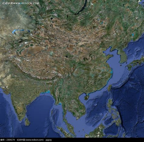卫星影像中国地图PSD素材下载 - NicePSD 优质设计素材下载站
