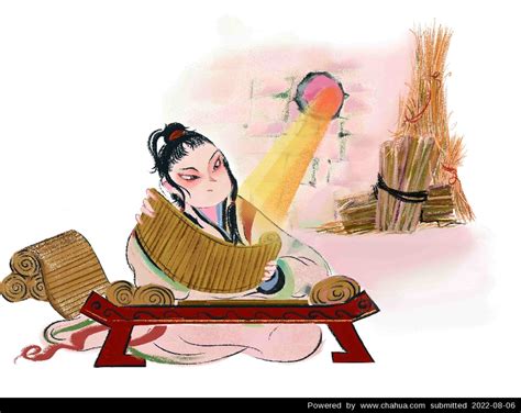 小哥白尼的插画作品 - 凿壁偷光 - 插画中国 - www.chahua.org