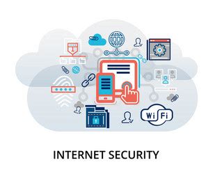 Concept of online security network protection Vector Image