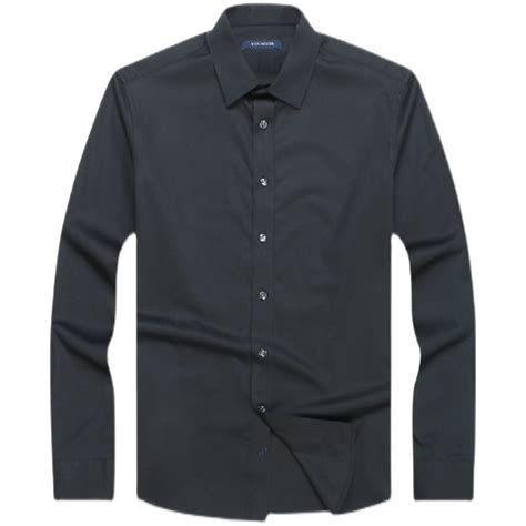 雅戈尔新款男装商务休闲黑色修身版型免烫弹力长袖衬衫115033AFY-淘宝网