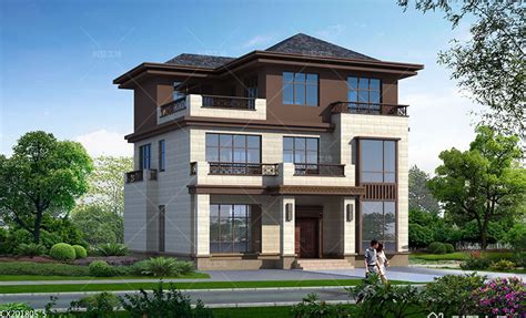 经济型别墅私人订制新中式三层自建别墅图纸案例