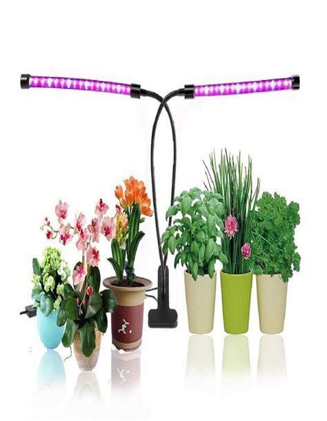 电商爆款LED双头软管夹子植物生长灯 全光谱LED植物照明台灯 ...