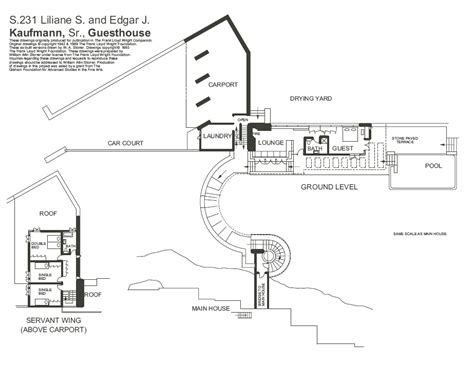 赖特流水别墅方案cad方案图及su模型